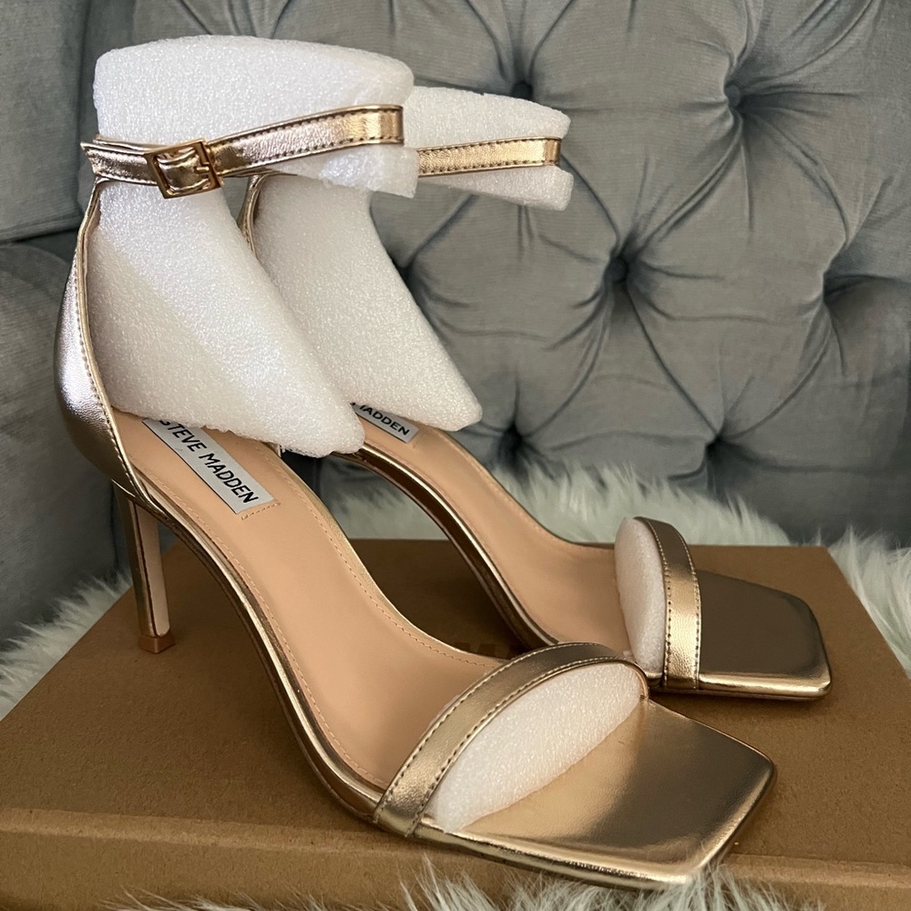 Steve Madden Gold Stiletto Heels